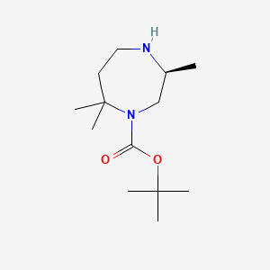 molecular formula C13H26N2O2 B14015608 Tert-butyl (S)-3,7,7-trimethyl-1,4-diazepane-1-carboxylate 