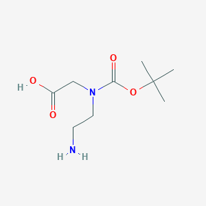 molecular formula C9H18N2O4 B14015646 N-(2-Aminoethyl)-N-(tert-butoxycarbonyl)glycine CAS No. 70889-94-0