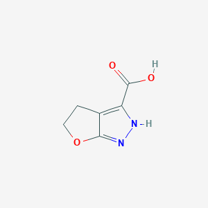 molecular formula C6H6N2O3 B1401575 4,5-Dihydro-1h-furo[2,3-c]pyrazole-3-carboxylic acid CAS No. 595610-49-4