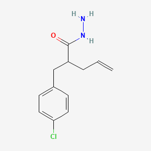 molecular formula C12H15ClN2O B14015767 2-[(4-Chlorophenyl)methyl]pent-4-enehydrazide CAS No. 91766-95-9