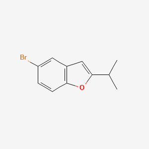 molecular formula C11H11BrO B14015901 5-Bromo-2-(propan-2-yl)-1-benzofuran CAS No. 19019-23-9