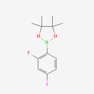 2-(2-Fluoro-4-iodophenyl)-4,4,5,5-tetramethyl-1,3,2-dioxaborolane