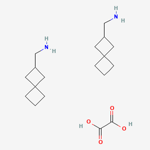 molecular formula C18H32N2O4 B14015969 Hemi(oxalic acid);spiro[3.3]heptan-2-ylmethanamine 
