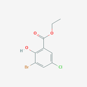 molecular formula C9H8BrClO3 B1401597 Ethyl 3-bromo-5-chloro-2-hydroxybenzoate CAS No. 773134-85-3
