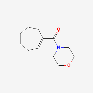 molecular formula C12H19NO2 B14015976 Cyclohepten-1-yl(morpholin-4-yl)methanone CAS No. 91554-20-0