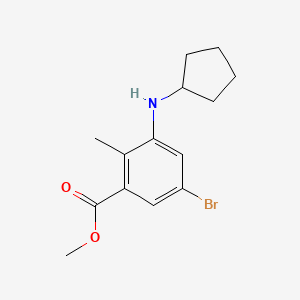 Methyl 5-bromo-3-(cyclopentylamino)-2-methylbenzoate