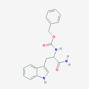 molecular formula C19H19N3O3 B014016 Carbobenzoxy-D,L-tryptophanamide CAS No. 27018-75-3