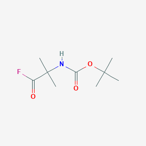 molecular formula C9H16FNO3 B140160 Carbamic acid, (2-fluoro-1,1-dimethyl-2-oxoethyl)-, 1,1-dimethylethyl ester CAS No. 144168-04-7