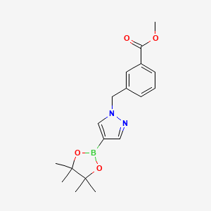 3-[4-(4,4,5,5-Tetramethyl-[1,3,2]dioxaborolan-2-yl)-pyrazol-1-ylmethyl]-benzoic acid methyl ester