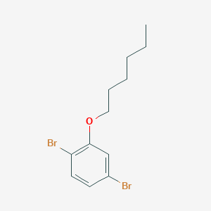 molecular formula C12H16Br2O B14016016 2,5-Dibromo-1-(hexyloxy)benzene 