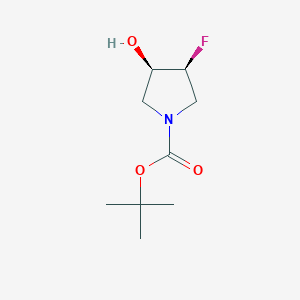 molecular formula C9H16FNO3 B1401602 Tert-butyl (3s,4r)-3-fluoro-4-hydroxypyrrolidine-1-carboxylate CAS No. 1174020-48-4