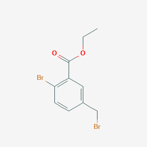 molecular formula C10H10Br2O2 B1401605 Ethyl 2-bromo-5-(bromomethyl)benzoate CAS No. 1261483-52-6