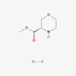 molecular formula C6H12BrNO3 B1401606 (S)-Methyl morpholine-3-carboxylate hydrobromide CAS No. 1041173-28-7