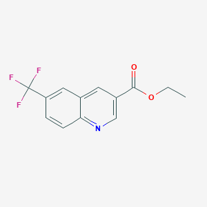 molecular formula C13H10F3NO2 B1401609 Ethyl 6-(trifluoromethyl)quinoline-3-carboxylate CAS No. 71083-15-3