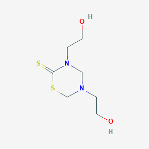molecular formula C7H14N2O2S2 B14016094 3,5-Bis(2-hydroxyethyl)-1,3,5-thiadiazinane-2-thione CAS No. 21808-53-7