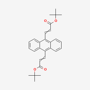 molecular formula C28H30O4 B14016146 Di-tert-butyl 33'-(anthracene-910-diyl)-diacrylate 