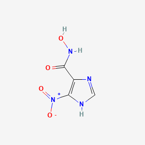 molecular formula C4H4N4O4 B14016166 N-Hydroxy-5-nitro-3H-imidazole-4-carboxamide CAS No. 82039-86-9