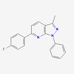 molecular formula C19H14FN3 B1401617 6-(4-Fluorophenyl)-3-methyl-1-phenylpyrazolo[3,4-b]pyridine CAS No. 1421680-21-8