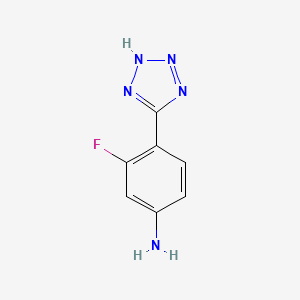 molecular formula C7H6FN5 B1401619 3-Fluoro-4-(1H-tetrazol-5-yl)-phenylamine CAS No. 1171930-26-9