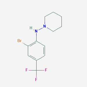 molecular formula C12H14BrF3N2 B1401623 N-(2-Bromo-4-(trifluoromethyl)-phenyl)piperidin-1-amine CAS No. 1551146-16-7