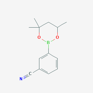 3-(4,4,6-Trimethyl-1,3,2-dioxaborinan-2-yl)benzonitrile