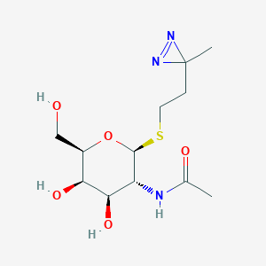 3-Azi-1-((2-acetamido-2-deoxy-1-galactopyranosyl)thio)butane