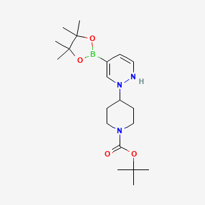 tert-butyl 4-(5-(4,4,5,5-tetramethyl-1,3,2-dioxaborolan-2-yl)pyridazin-1(2H)-yl)piperidine-1-carboxylate