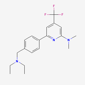 molecular formula C19H24F3N3 B1401644 [6-(4-Diethylaminomethyl-phenyl)-4-trifluoromethyl-pyridin-2-yl]-dimethyl-amine CAS No. 1311279-29-4