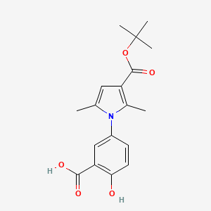 1-(3-Carboxy-4-hydroxy-phenyl)-2,5-dimethyl-1H-pyrrole-3-carboxylic acid tert-butyl ester