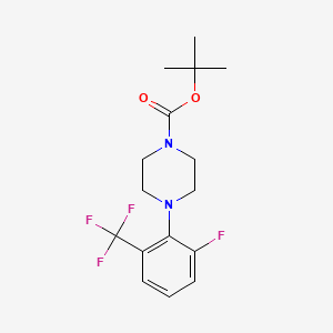 molecular formula C16H20F4N2O2 B1401652 tert-Butyl 4-(2-fluoro-6-(trifluoromethyl)-phenyl)piperazine-1-carboxylate CAS No. 1774897-45-8