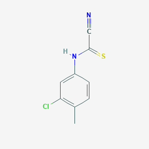 molecular formula C9H7ClN2S B14016534 N-(3-Chloro-4-methyl-phenyl)-1-cyano-methanethioamide CAS No. 4955-59-3