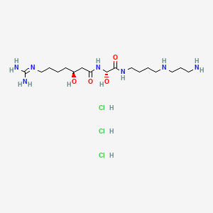 molecular formula C17H40Cl3N7O4 B1401656 Spergualin trihydrochloride CAS No. 80952-47-2