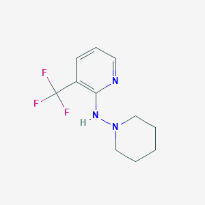 molecular formula C11H14F3N3 B1401666 N-(Piperidin-1-yl)-3-(trifluoromethyl)-pyridin-2-amine CAS No. 1557529-55-1