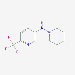 molecular formula C11H14F3N3 B1401667 N-(Piperidin-1-yl)-6-(trifluoromethyl)-pyridin-3-amine CAS No. 1779124-21-8
