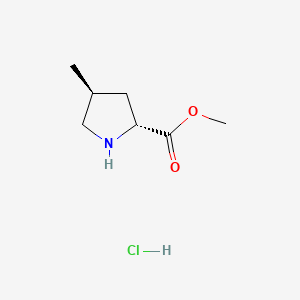 molecular formula C7H14ClNO2 B14016694 Methyl trans-4-methylpyrrolidine-2-carboxylate hydrochloride 