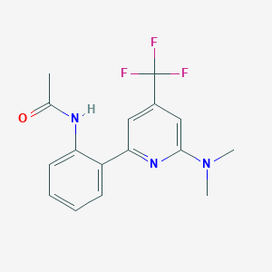 molecular formula C16H16F3N3O B1401671 N-[2-(6-Dimethylamino-4-trifluoromethyl-pyridin-2-yl)-phenyl]-acetamide CAS No. 1311279-67-0