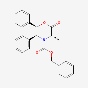 molecular formula C25H23NO4 B14016719 benzyl (3S,5S,6R)-3-methyl-2-oxo-5,6-diphenylmorpholine-4-carboxylate 