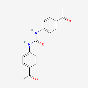 molecular formula C17H16N2O3 B14016726 N,N'-Bis(p-acetylphenyl)urea CAS No. 20782-48-3