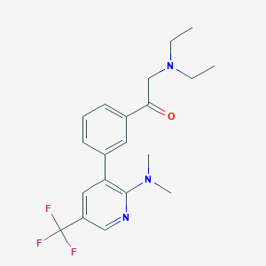 molecular formula C20H24F3N3O B1401673 2-Diethylamino-1-[3-(2-dimethylamino-5-trifluoro-methyl-pyridin-3-yl)-phenyl]-ethanone CAS No. 1311278-67-7