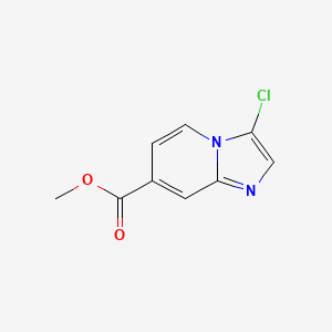 molecular formula C9H7ClN2O2 B1401674 3-氯咪唑并[1,2-a]吡啶-7-甲酸甲酯 CAS No. 1396554-42-9