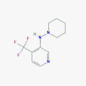 molecular formula C11H14F3N3 B1401675 N-(Piperidin-1-yl)-4-(trifluoromethyl)-pyridin-3-amine CAS No. 1707581-27-8