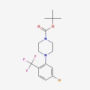 molecular formula C16H20BrF3N2O2 B1401679 tert-Butyl 4-(5-bromo-2-(trifluoromethyl)-phenyl)piperazine-1-carboxylate CAS No. 1707392-19-5