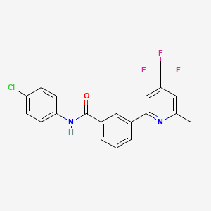 N-(4-Chloro-phenyl)-3-(6-methyl-4-trifluoromethyl-pyridin-2-yl)-benzamide