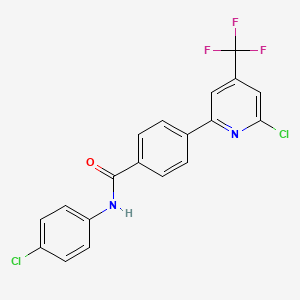 N-(4-Chloro-phenyl)-4-(6-chloro-4-trifluoromethyl-pyridin-2-yl)-benzamide