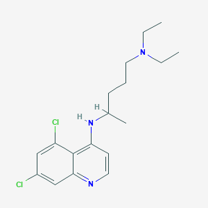 molecular formula C18H25Cl2N3 B14016825 n4-(5,7-Dichloroquinolin-4-yl)-n1,n1-diethylpentane-1,4-diamine CAS No. 5437-27-4