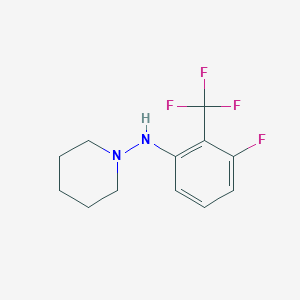 molecular formula C12H14F4N2 B1401684 N-(3-Fluoro-2-(trifluoromethyl)-phenyl)piperidin-1-amine CAS No. 1713163-59-7