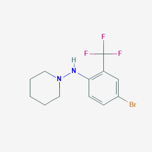 molecular formula C12H14BrF3N2 B1401685 N-(4-Bromo-2-(trifluoromethyl)-phenyl)piperidin-1-amine CAS No. 1548755-13-0
