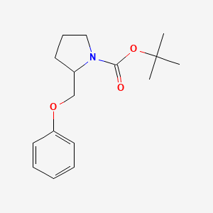molecular formula C16H23NO3 B14016920 Tert-butyl 2-(phenoxymethyl)pyrrolidine-1-carboxylate 