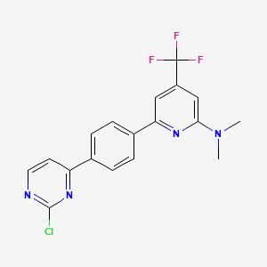 {6-[4-(2-Chloro-pyrimidin-4-yl)-phenyl]-4-trifluoromethyl-pyridin-2-yl}-dimethyl-amine