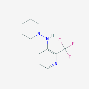 molecular formula C11H14F3N3 B1401695 N-(Piperidin-1-yl)-2-(trifluoromethyl)-pyridin-3-amine CAS No. 1779124-06-9